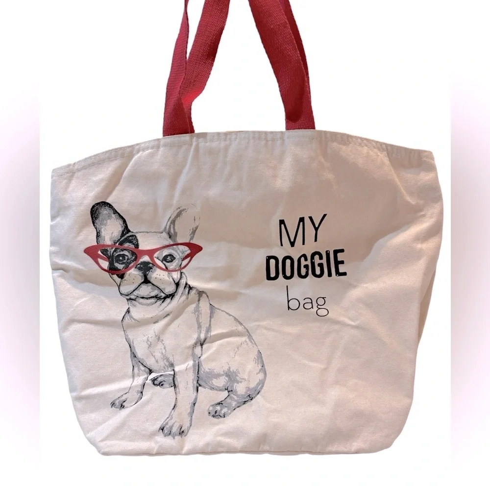 My Doggie Bag French Bulldog Cotton Large‎ Tote Bag
